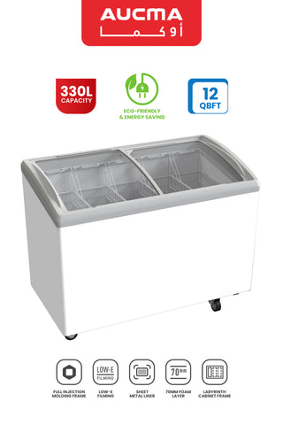 Aucma Chest Freezer / Showcase 330L, SD-330