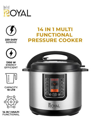 Royal 12in 1 Multifunction Electric Pressure Cooker RA-PC1039 (Black & Silver)